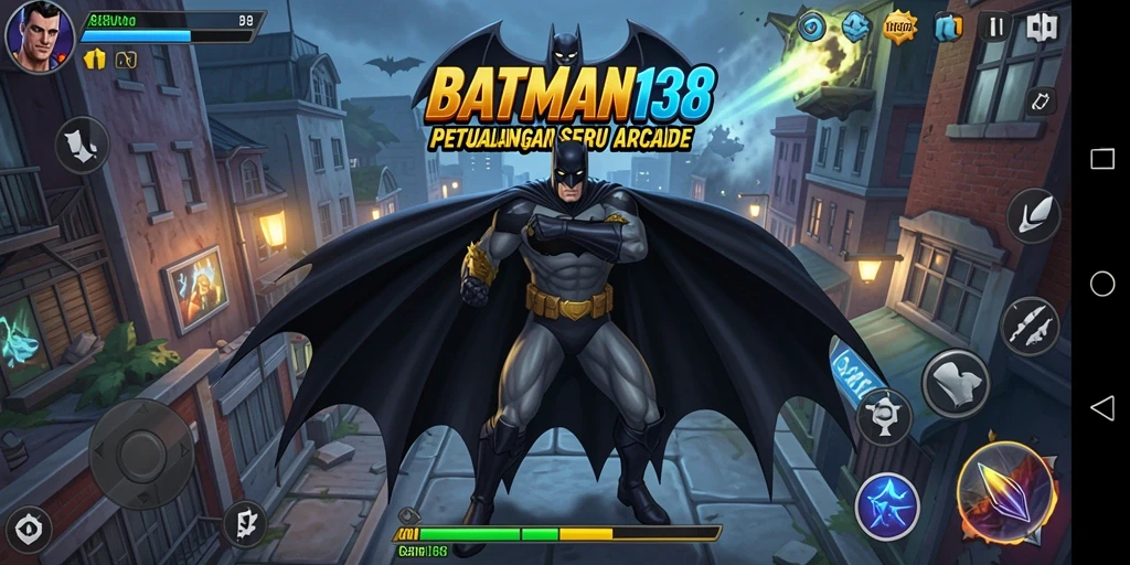 Screenshot gameplay BATMAN138 menampilkan aksi seru dari level Arcade.