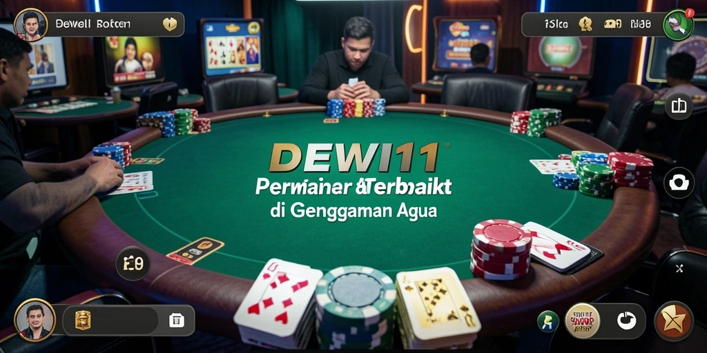 Screenshot gameplay DEWI11 yang menunjukkan keseruan permainan poker.