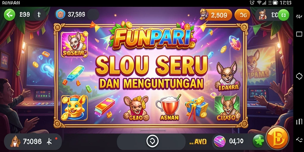 Tampilan gameplay seru dari FUNPARI yang menunjukkan aksi slot yang mendebarkan.