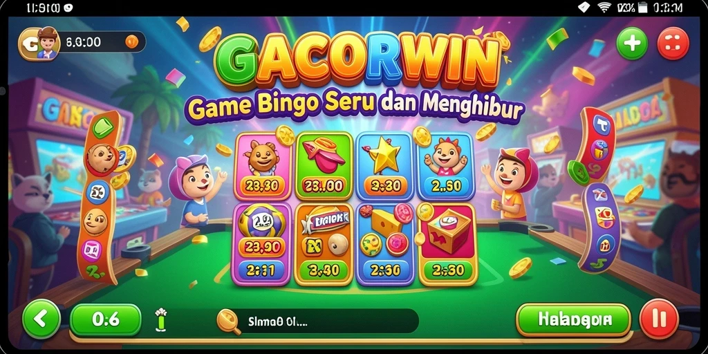 Screenshot gameplay GACORWIN yang menampilkan momen seru saat bermain Bingo.