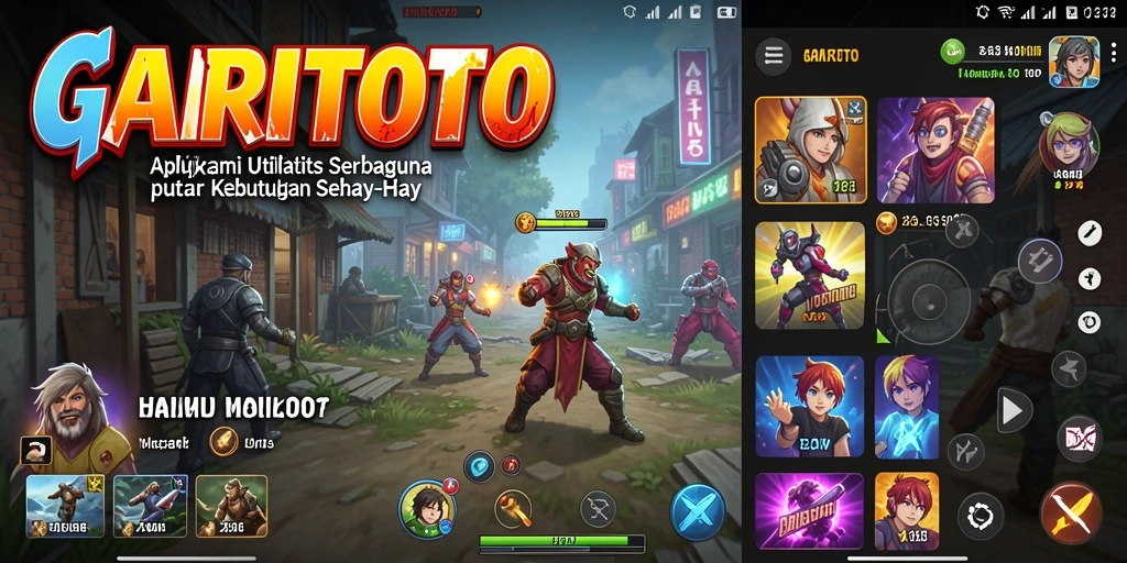 Tampilan antarmuka GARITOTO dengan fitur utilitas yang beragam.