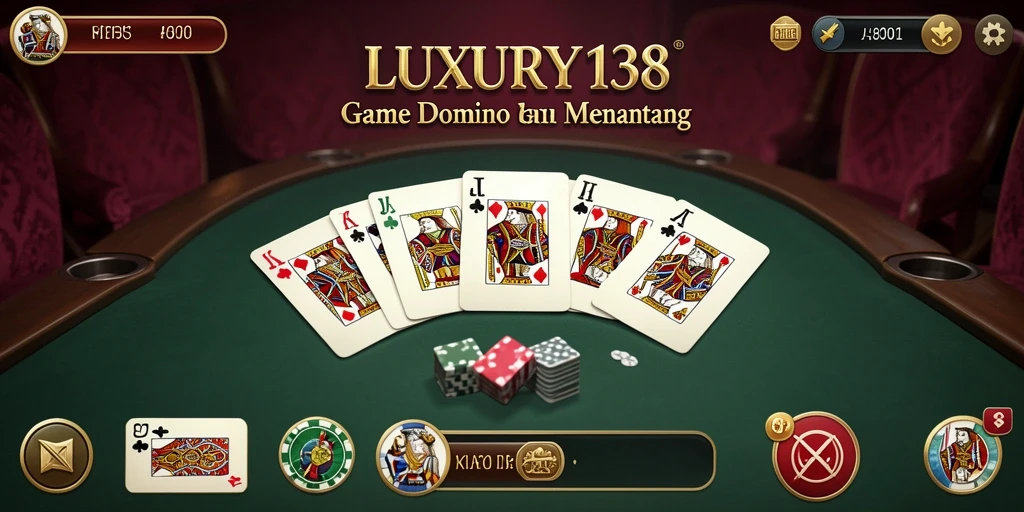 Tampilan menarik dari gameplay LUXURY138 dalam permainan Domino.