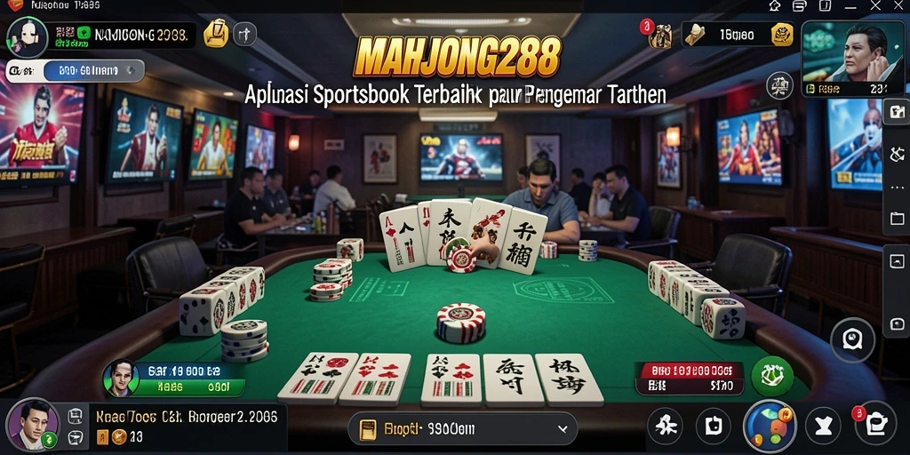 Tampilan antarmuka aplikasi MAHJONG288 menampilkan berbagai pilihan taruhan.