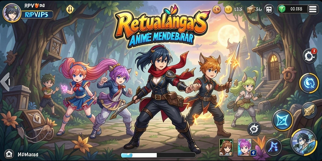 Screenshot aksi seru dalam gameplay RPVIP5 yang penuh warna.