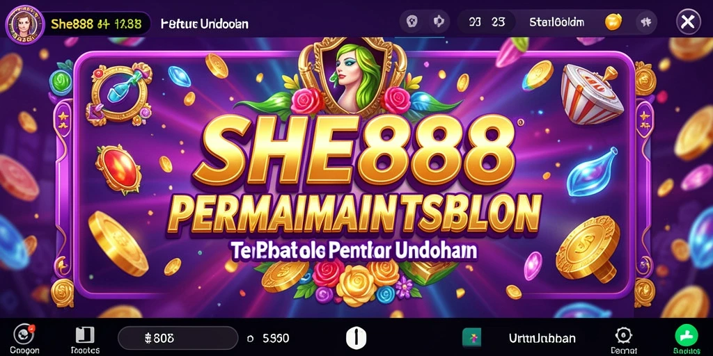 Tangkapan layar menunjukkan gameplay seru dari SHE888.