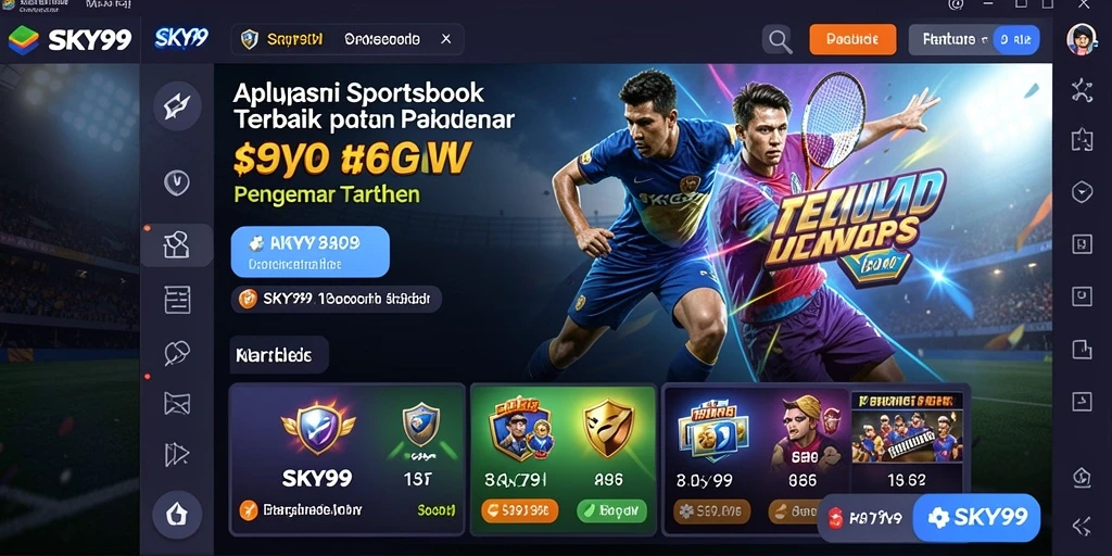 Tampilan utama SKY99 menampilkan berbagai pilihan taruhan olahraga yang menarik.