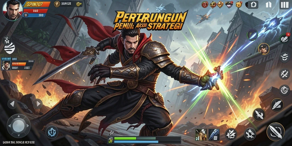 Tampilan aksi seru dalam permainan Fighting SPIN707.