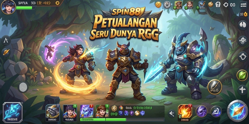 Tangkapan layar SPIN88 menampilkan aksi pertarungan seru dalam gameplay RPG.