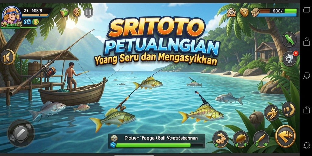 Screenshot gameplay menunjukkan pengalaman memancing yang mendalam di SRITOTO.